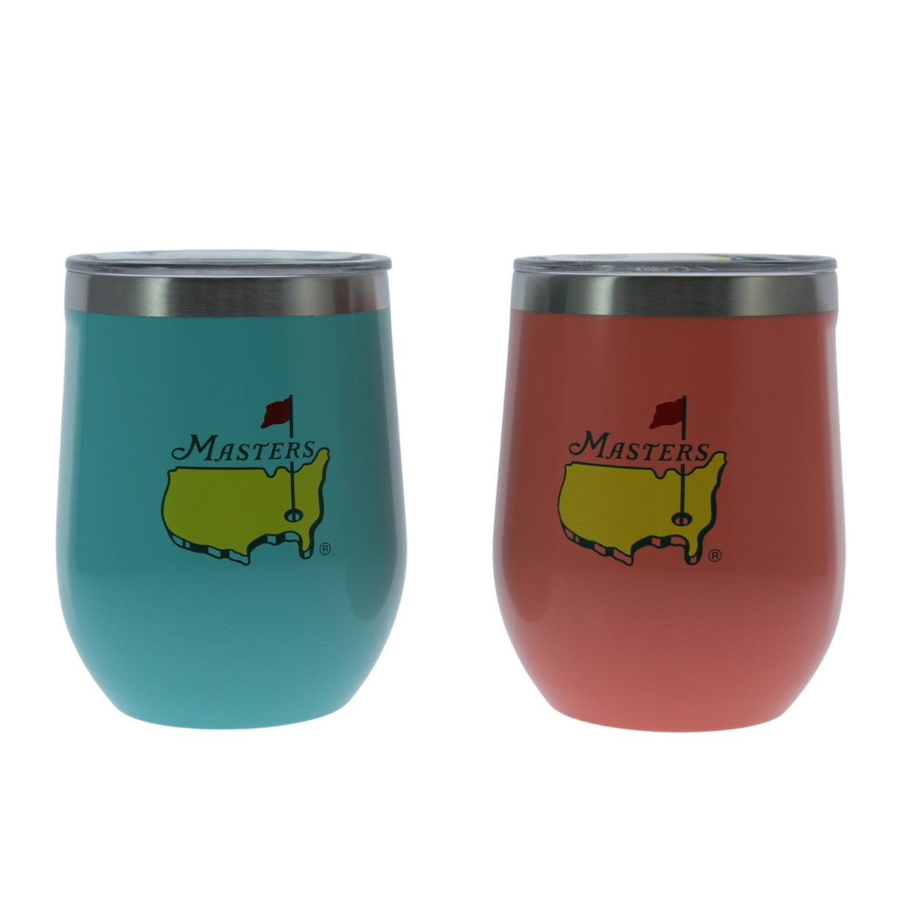 Masters Corkcicle 12oz Stemless Sky Blue & Coral - Set of 2