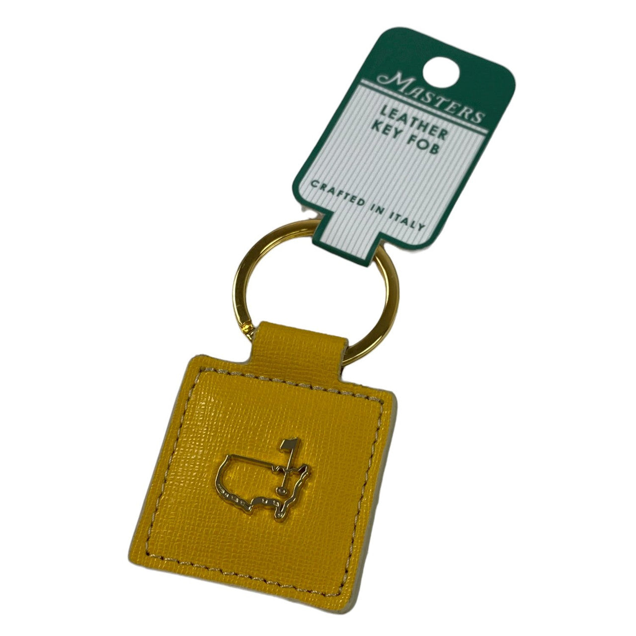 Masters Italian Leather Yellow Key Fob
