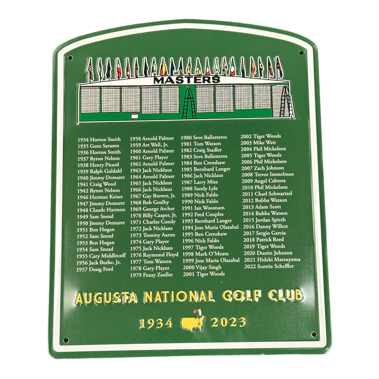 2023 Masters Champions Metal Wall Sign