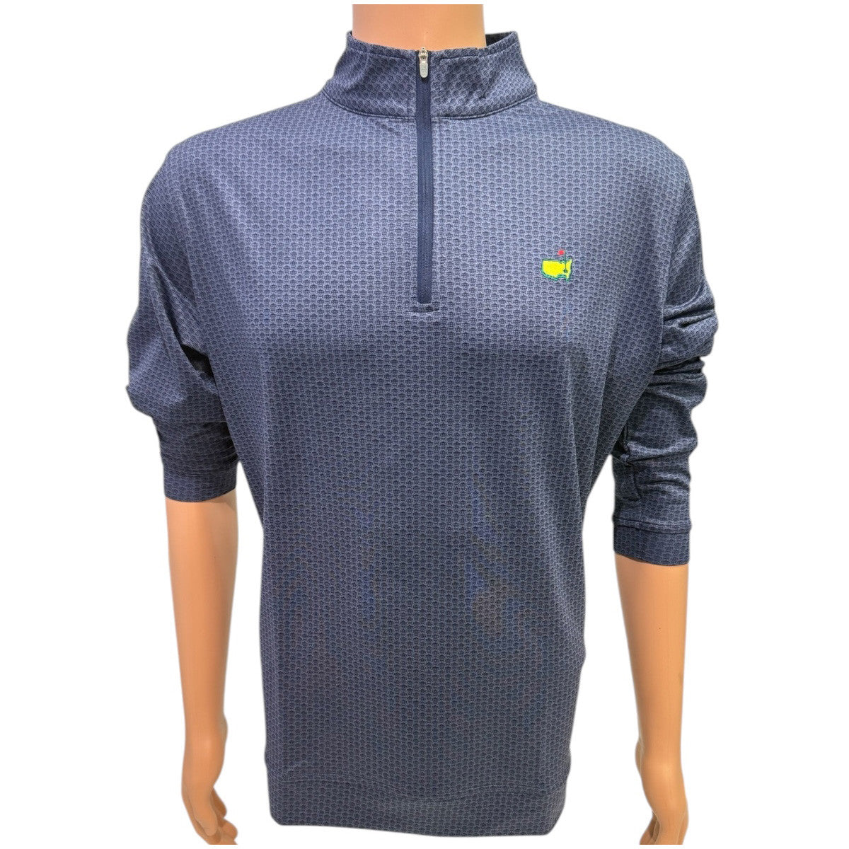 Masters Peter Millar Performance Tech Navy 1/4 Zip with Clubhouse Icons
