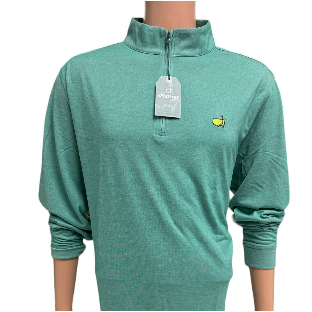 Masters Tech Green Lightweight Pique 1/4 Zip Pullover | New