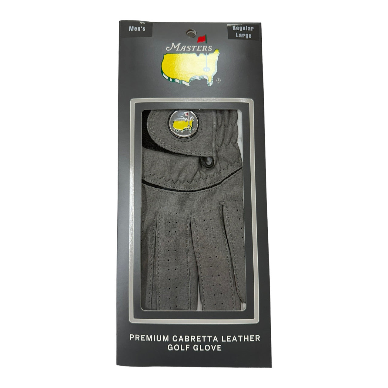 Masters FootJoy Men's Regular Left Hand Charcoal Grey and White Cabretta Leather Golf Glove - SIZED