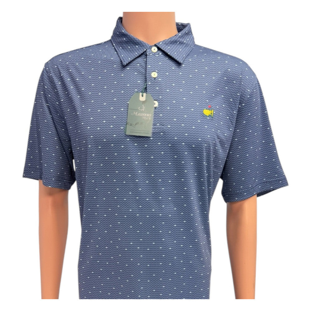 Masters Performance Tech Navy with Light Blue Step Pattern