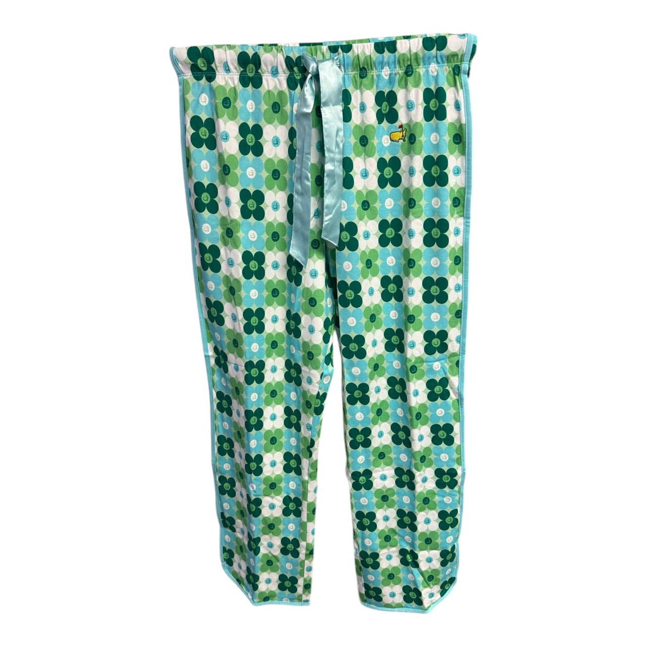 Masters Ladies Magnolia Lane Blue and Green Flower Pajama Lounge Pants