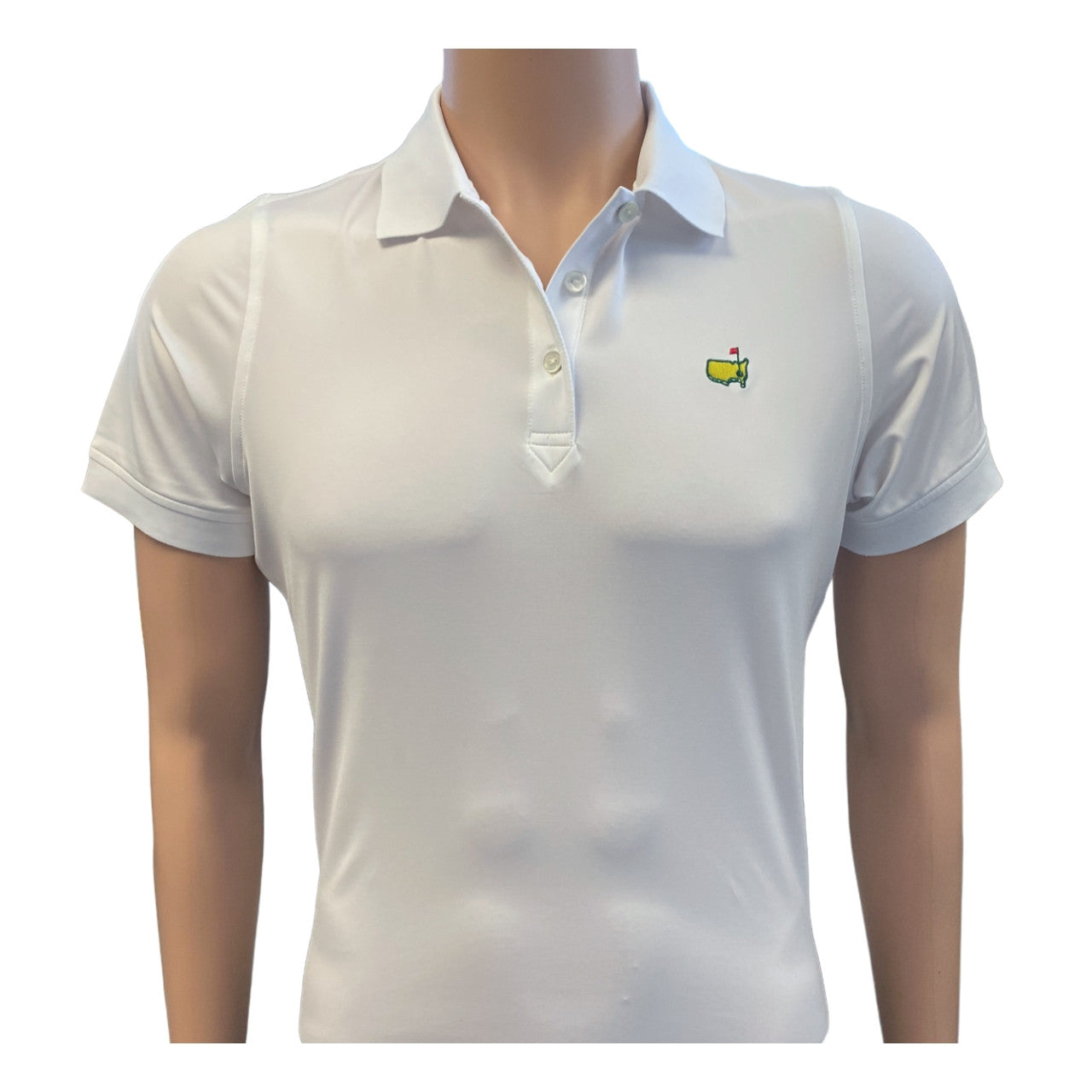 Masters Magnolia Lane Ladies Performance Tech White Polo - 3 Button