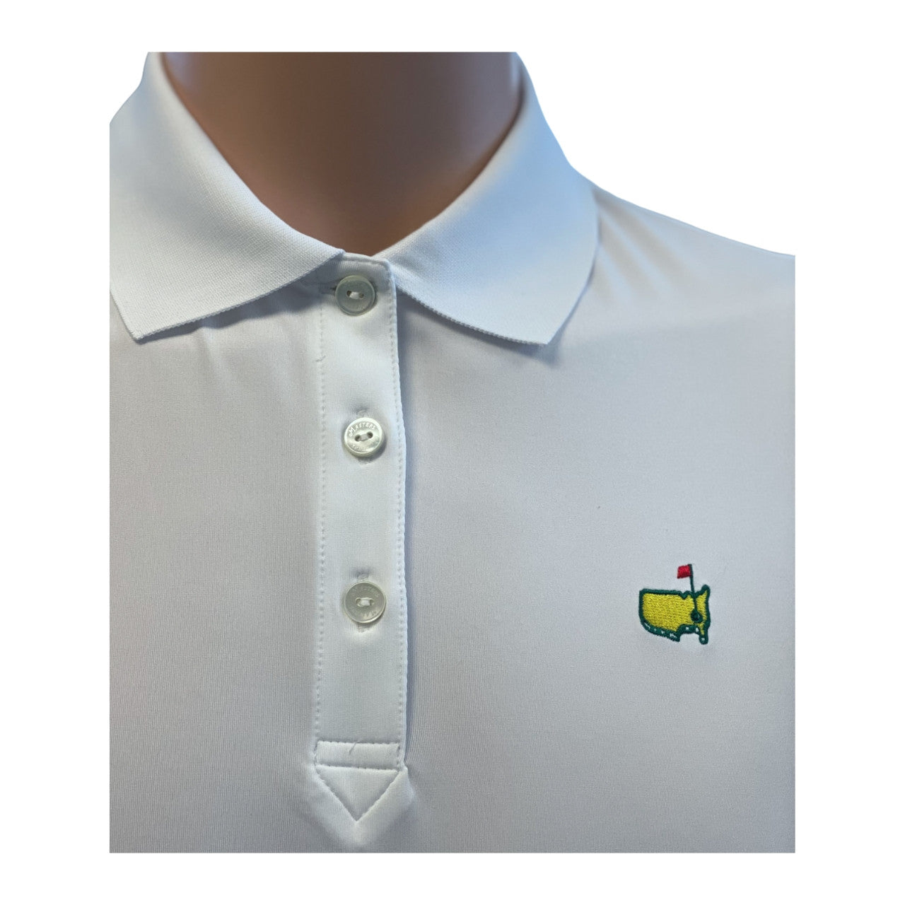 Masters Magnolia Lane Ladies Performance Tech White Polo - 3 Button