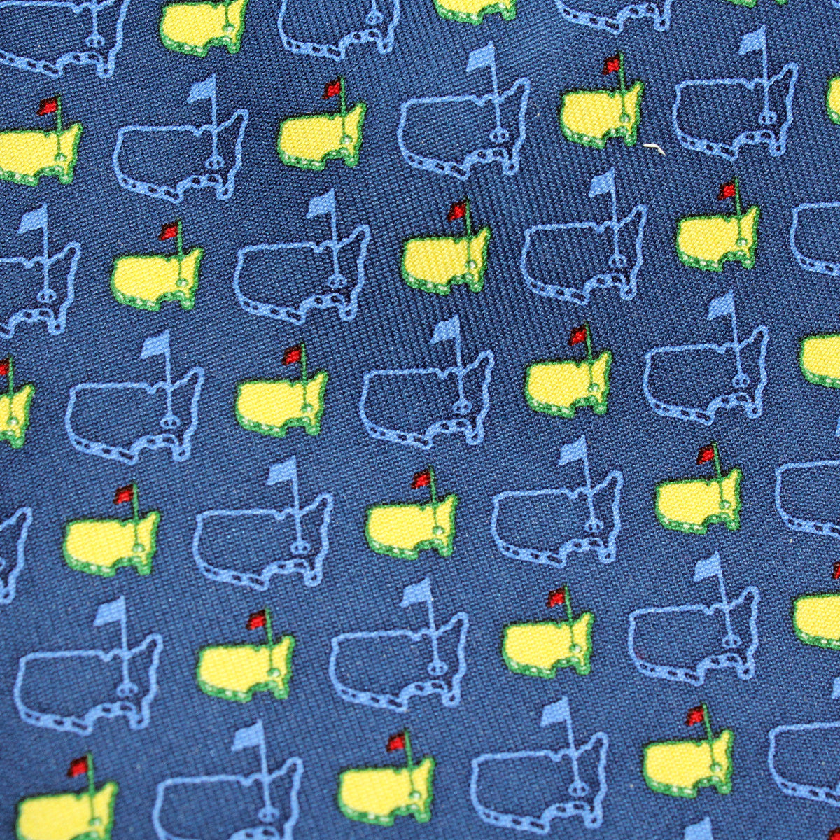 Masters Navy Blue Tie With Yellow Logos