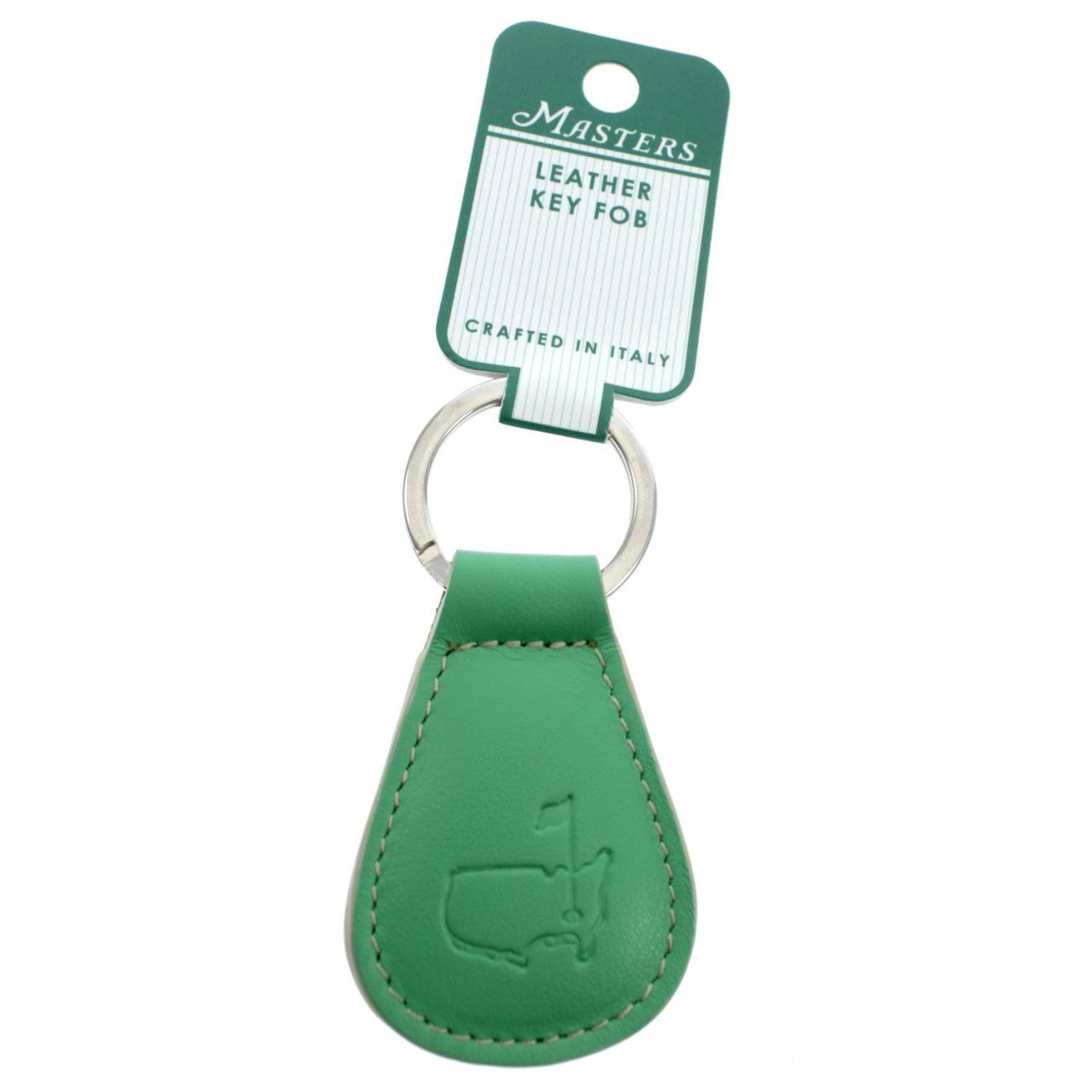 Masters Italian Leather Pale Green Key Fob