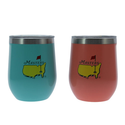 Masters Corkcicle 12oz Stemless Sky Blue & Coral - Set of 2