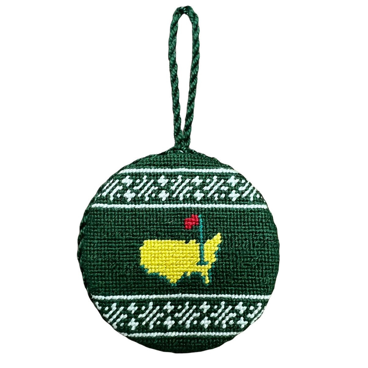 Masters Smathers & Branson Needlepoint Fair Isle Design Holiday Ornament