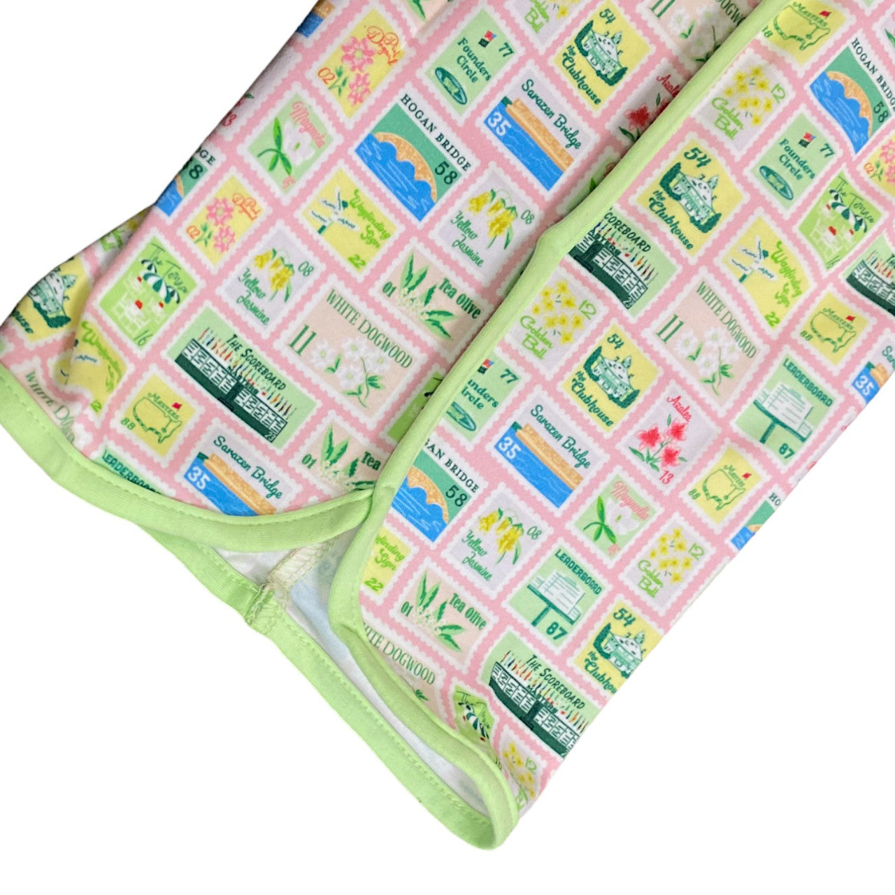 Masters Ladies Magnolia Lane Light Pink Postage Stamps Pajama Lounge Pants