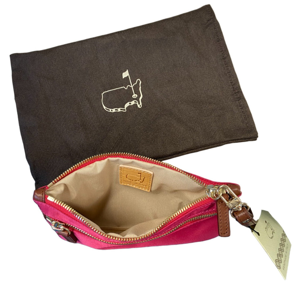 Masters Slate Blue Made in Italy Collection Nylon Zippered Wristlet