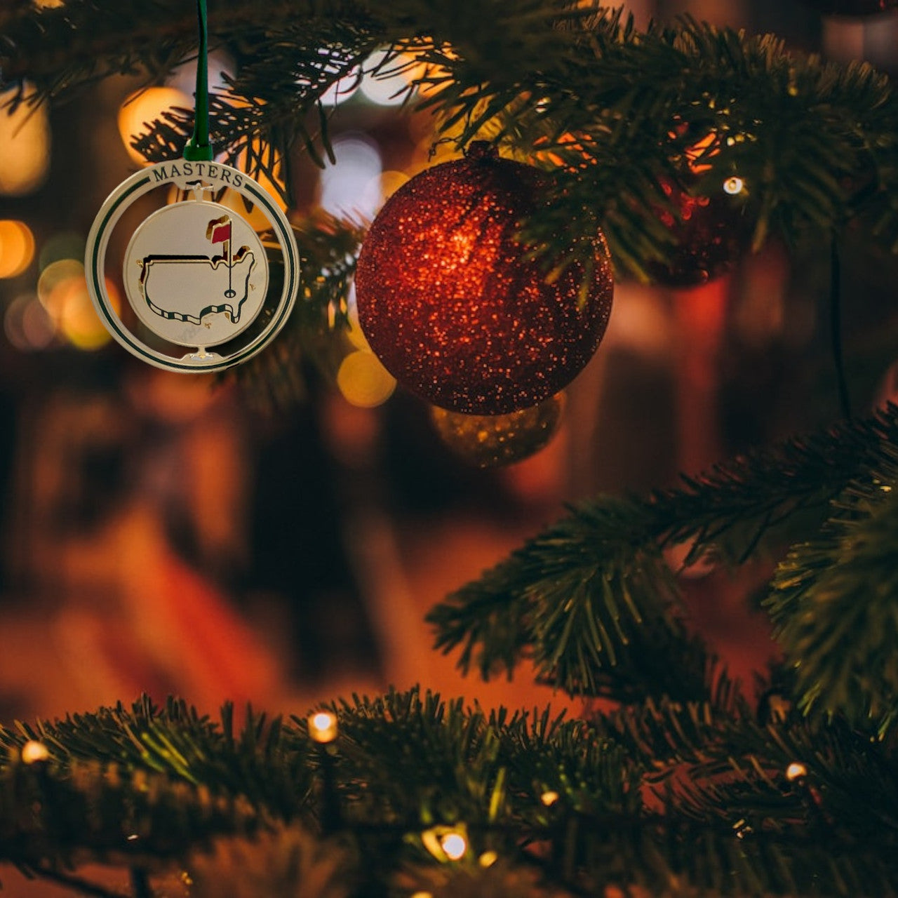 Masters Logo Spinning Circle 3D Decorative Holiday Ornament