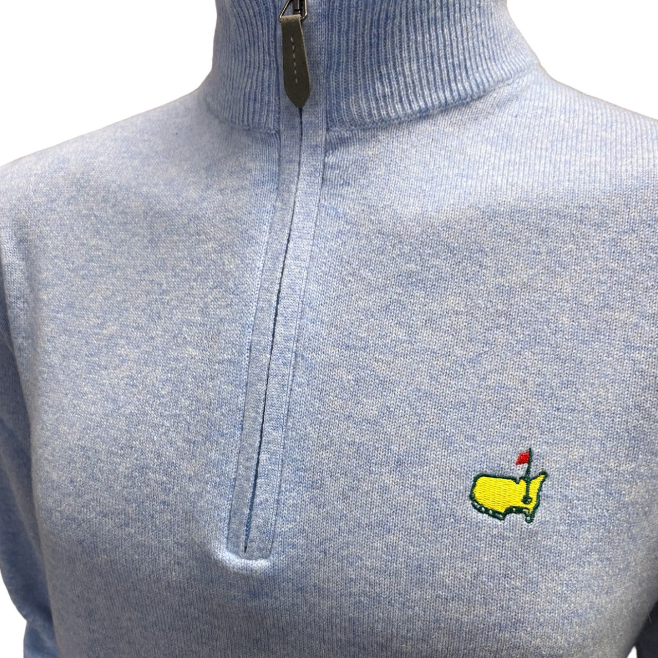 Masters Clubhouse Collection Italian Cashmere Azzurro Quarter Zip Sweater