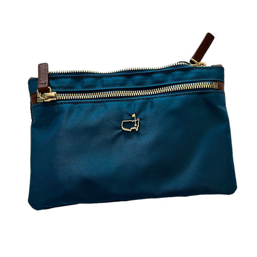 Masters Slate Blue Made in Italy Collection Nylon Zippered Wristlet