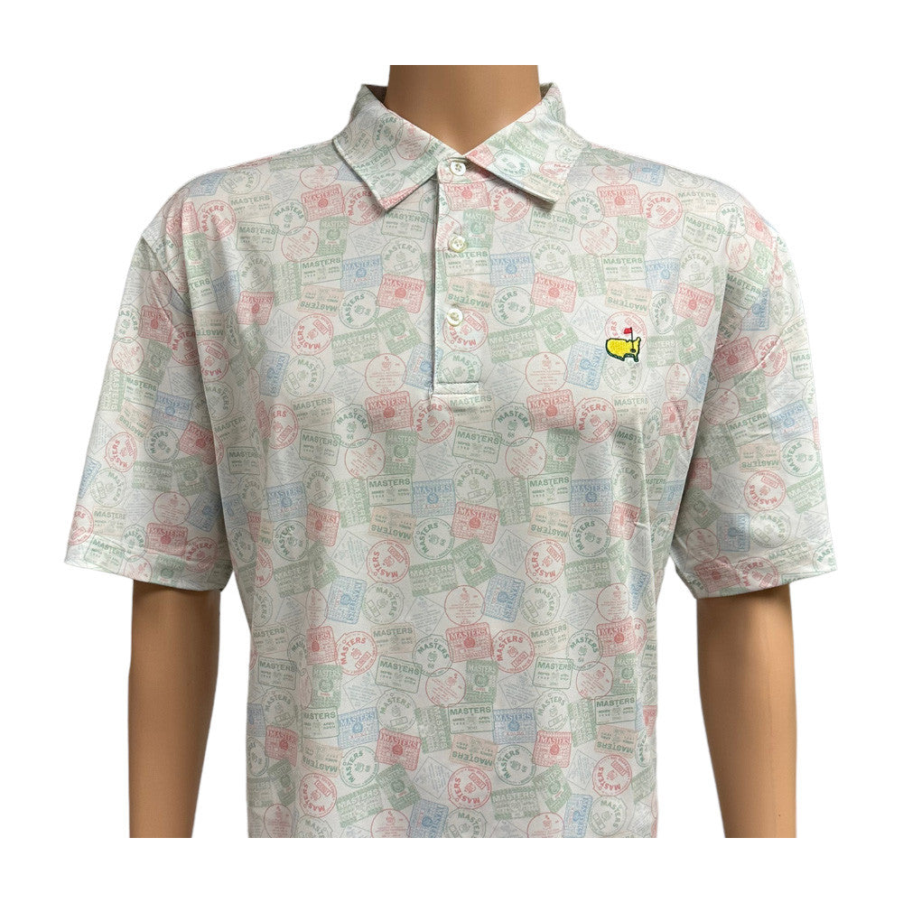 Masters Tech White Badge Print Performance Tech Polo