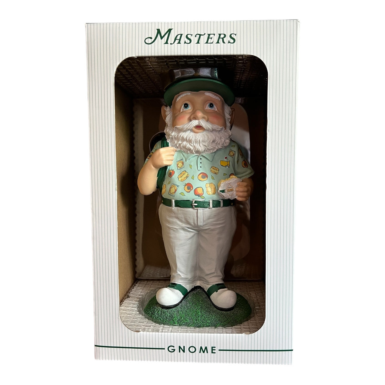 Masters Tournament Gnome with Peach Ice Cream Sandwich