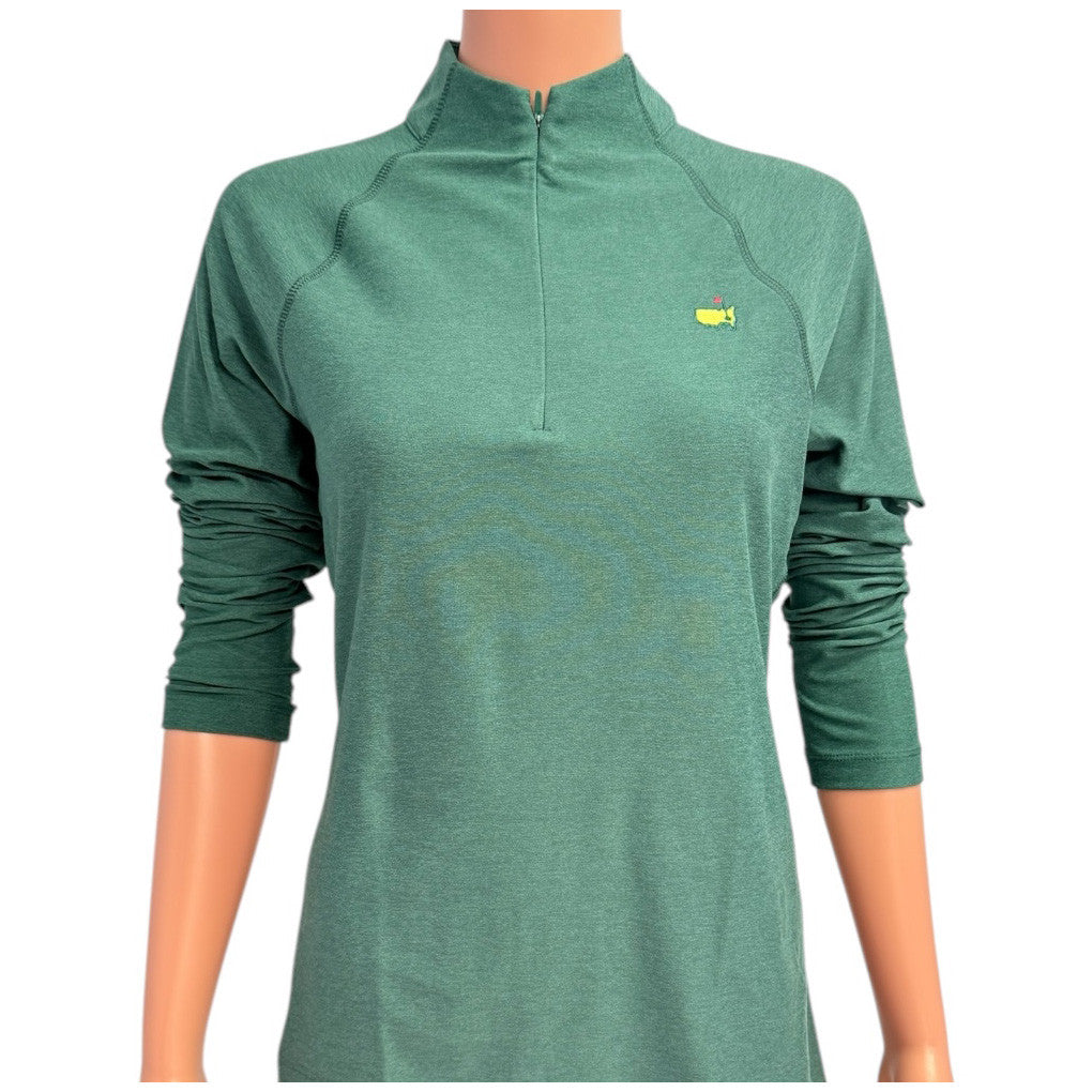 Masters Magnolia Lane Performance Tech Heathered Green 1/4 Zip Pullover