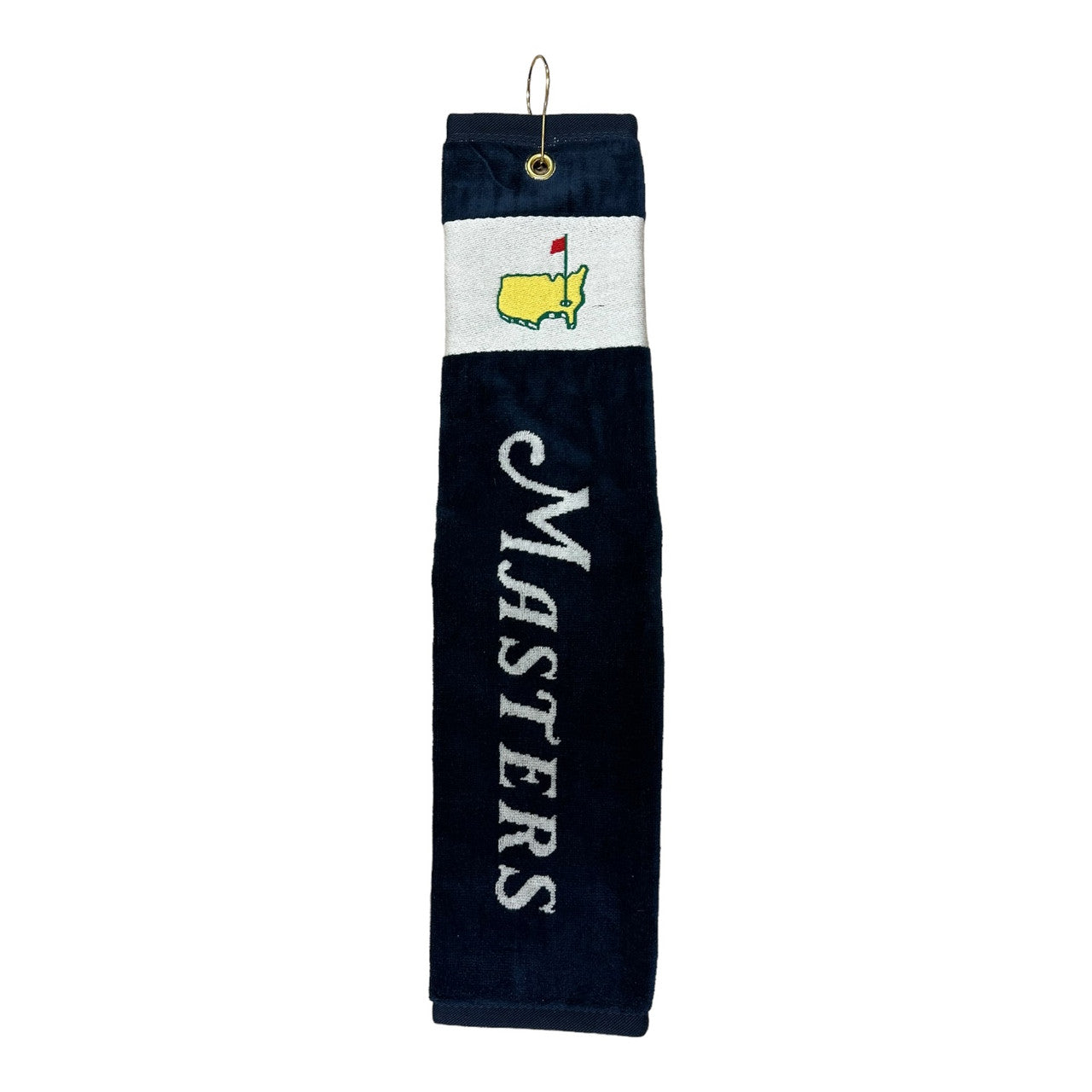 Masters Tri Fold Golf Towel - Navy/White Script