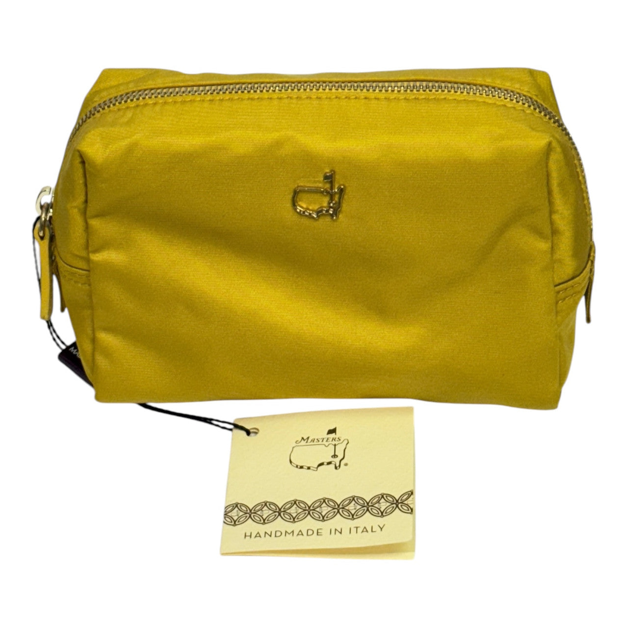 Masters Golden Yellow Made in Italy Collection Nylon Zippered Pouch