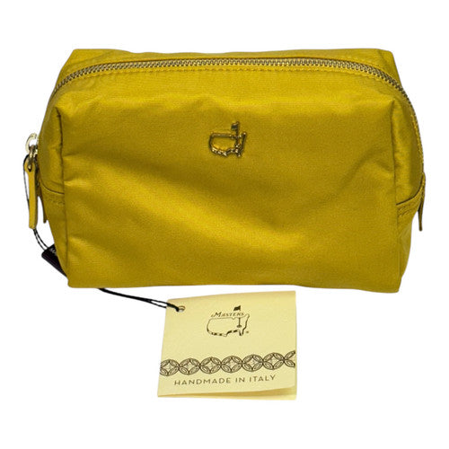 Masters Golden Yellow Made in Italy Collection Nylon Zippered Pouch