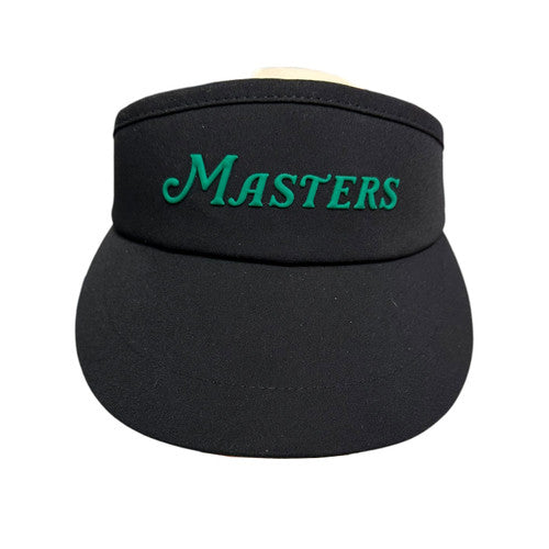 Masters Black Performance Tech Classic Visor with Raised Rubber Wordmark and Logo