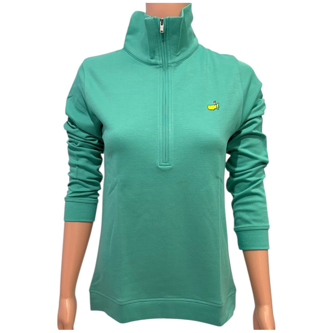 Masters Magnolia Lane Spring Green Organic Cotton Blend 1/4 Zip Pullover