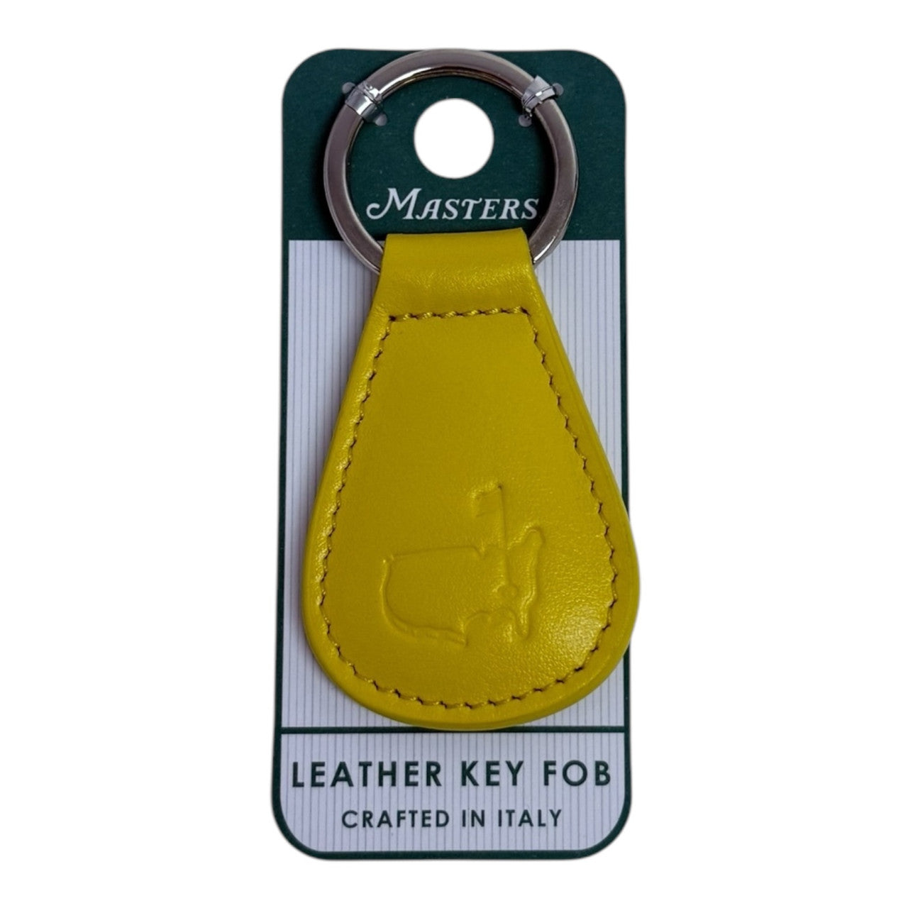 Masters Italian Leather Mustard Key Fob