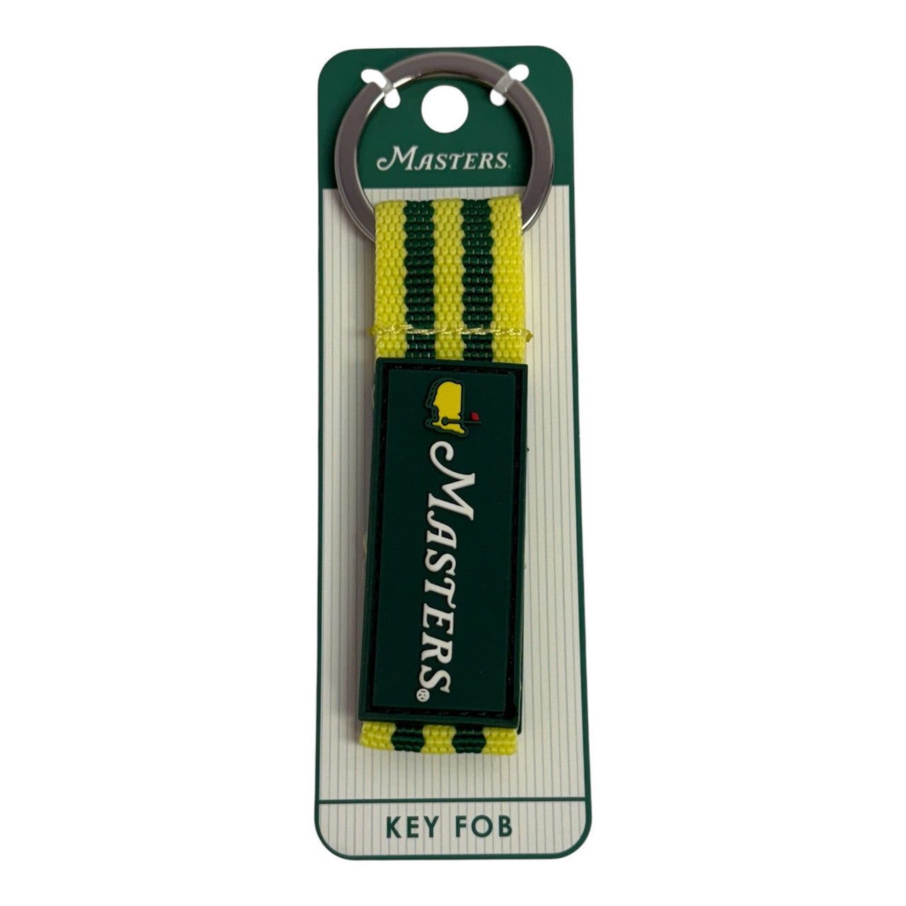 Masters Green Web Key Fob with Yellow and Green Stripes