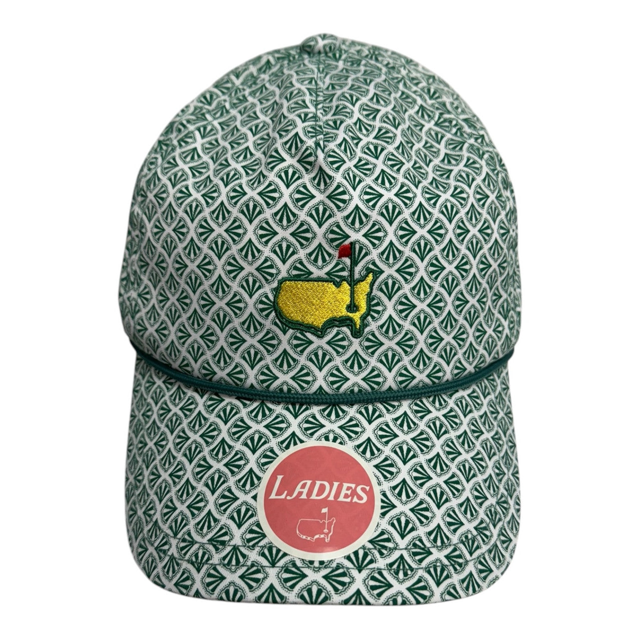 Masters Ladies Green and White Mosaic Rope Hat