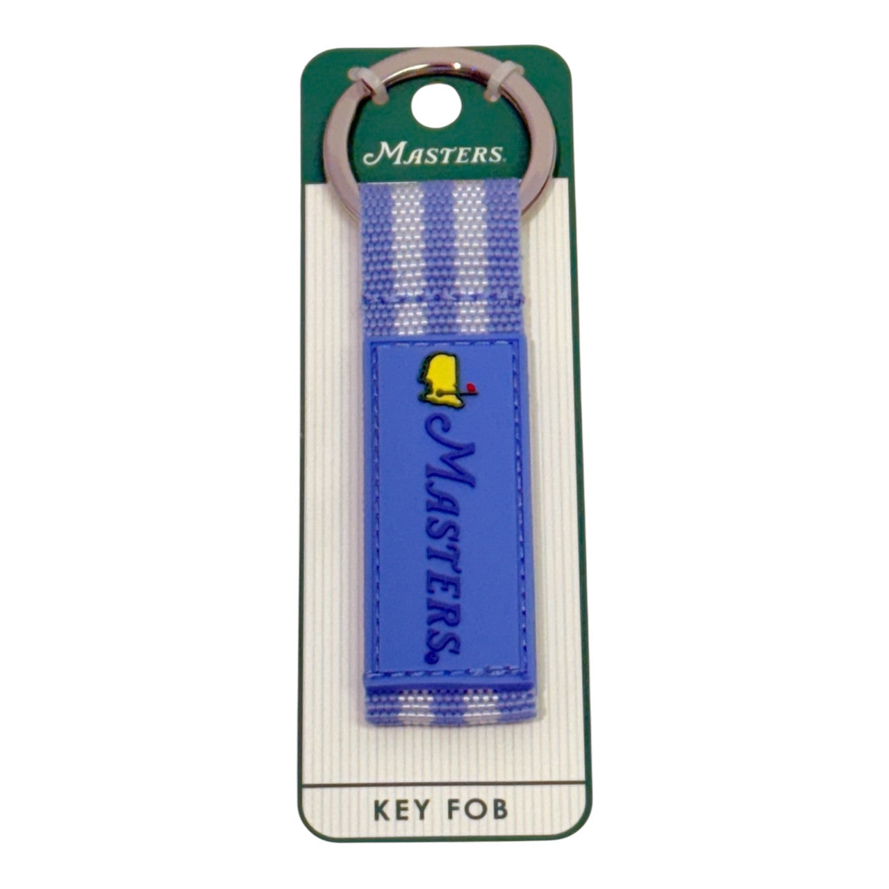 Masters Light Blue with White Stripe Web Key Fob