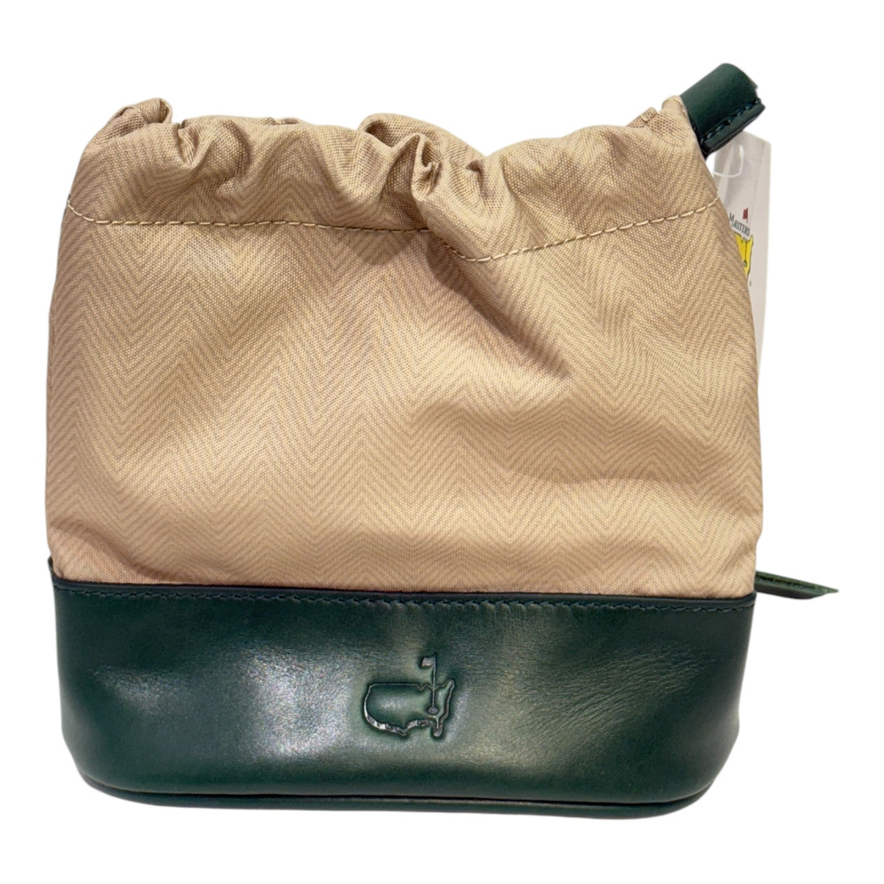 Masters Pebble Chevron Pattern Leather Bottom Valuables Pouch